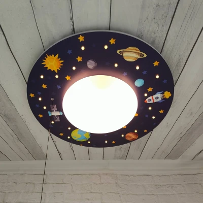 Afbeelding van niermann Plafondlamp Heelal exclusieve artprint op het gehele oppervlak (1 stuk)