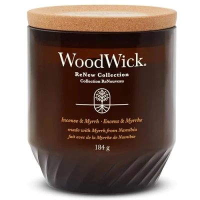 Afbeelding van WoodWick Geurkaars Medium ReNew Incense &amp; Myrrh 9.5 cm / ø 8