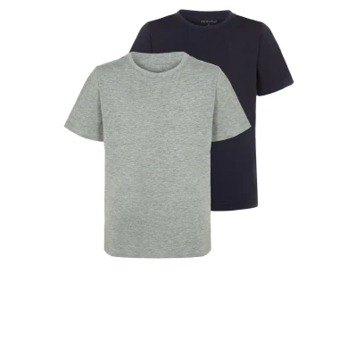 Afbeelding van Minymo SS MPACK: 2 Tshirt print voor kinderen, Maat: 110, Dark navy