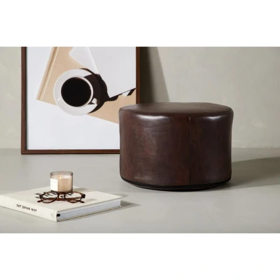 Afbeelding van Svea Suri hocker lederlook PU leer