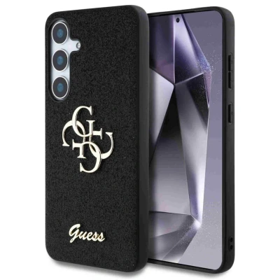 Afbeelding van Samsung Galaxy S25 Plus Glitter Hoesje Kunststof Guess Hardcase/Backcover Zwart Telefoonhoesje