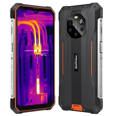 Afbeelding van Blackview 5G Warmtebeeldcamera, outdoor, smartphone zonder abonnement, BL8800 Pro, 50 MP quadcamera, Dimensity 700 8 GB + 128 GB, 6,58 inch FHD+, 8380 mAh batterij, 33 W snelladen, IP68 robuust, NFC,