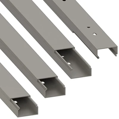 Afbeelding van Gutting kabelgoot (met montagegaten in de grond) 30x15 mm van PVC, kleur: grijs, lengte 4 m (4 x 1 lengte)