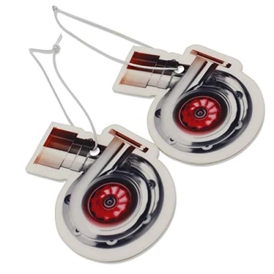 Afbeelding van Set van 2 tuning luchtverfrissers geurboom voor de auto Air Freshener design geurhanger (2x rode turbo)