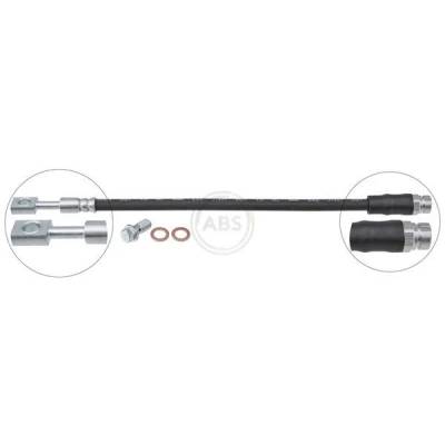 Afbeelding van A.B.S. SL 1653 Remslang 357mm INN M10x1.0 AUDI: A8 (4N2, 4N8) 50 TFSI Mild Hybrid quattro, 45 TDI 60 e S8 quattro