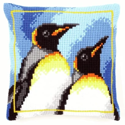 Afbeelding van Vervaco Pinguins Kruissteekkussen pakket