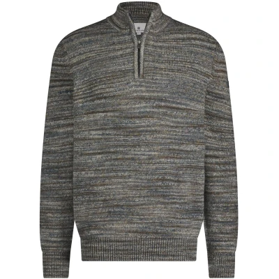 Afbeelding van State of Art Half Zip Trui Melange Grijs Heren Maat L Regular fit