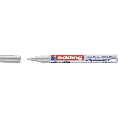 Afbeelding van edding 753 kalligrafie glanslak marker zilver 1ST 1 2,5 mm / 4 753054