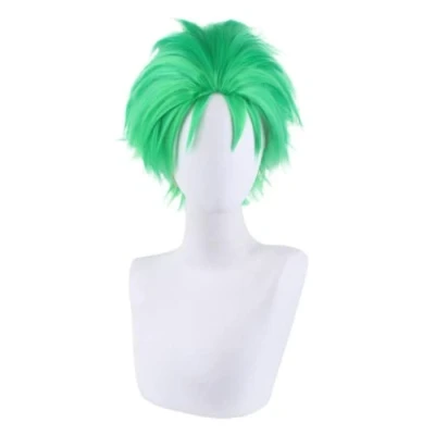 Afbeelding van Anime Roronoa Zoro Pruik Kort Groen Kleur Cosplay Haar Synthetische Halloween Rol Spelen Cap
