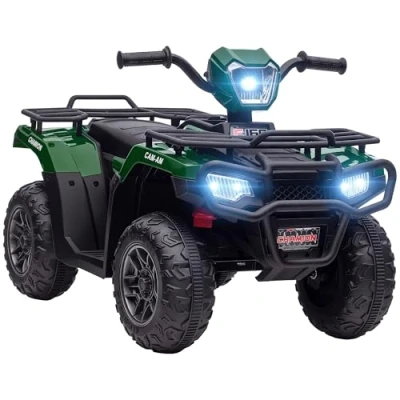 Afbeelding van HOMCOM elektrische kinderquad, auto, quad, kindervoertuig, groen