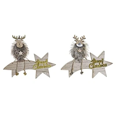 Afbeelding van DKD Home Decor Kerstdecoratie MDF (20 x 3 18 cm) (2 stuks)