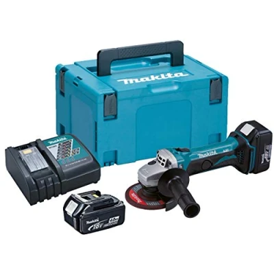 Afbeelding van Makita DGA452RMJ 18V Li ion Accu Haakse Slijper Set (2x 4.0Ah Accu) In Mbox 115mm