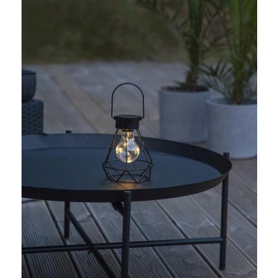 Afbeelding van Solar Lantaarn Zwart Warm Wit 15,5CM Zonne Energie