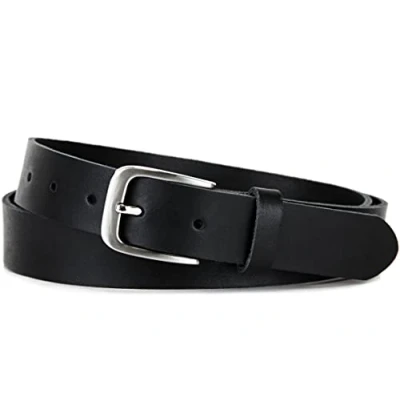 Afbeelding van Frentree Leren riem, Made in Germany, riem voor dames en heren, 3 cm breed, zwart, Bundweite 105cm = Gesamtlänge 120cm
