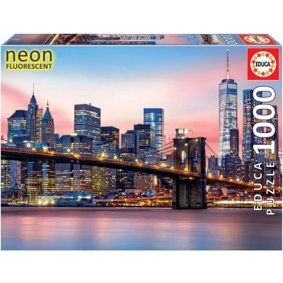 Afbeelding van EDUCA puzzel 1000 stuks Brooklyn Bridge NEON