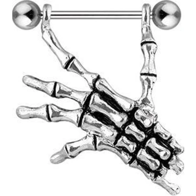Afbeelding van Tepelpiercing Skull hand
