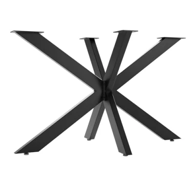 Afbeelding van SOTECH Tafelonderstel SPIDER/Zware stalen tafelpoten in zwart/Eenvoudige montage/Tafellopers voor doe het zelf projecten Eettafels 710 x 1200 680 mm