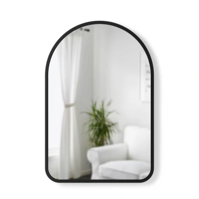 Afbeelding van Umbra Wandspiegel Hub Boogvormig Zwart 62x3x93cm