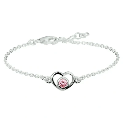 Afbeelding van Armband Zilver Hart en Zirkonia 13 15 cm