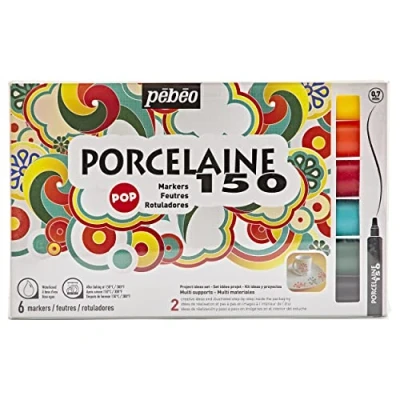 Afbeelding van Porcelaine 150, 6 markers set, primary