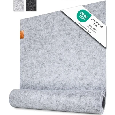 Afbeelding van ® Design Scandi stijl Tafelloper van Vilt met Leer (wasbaar)