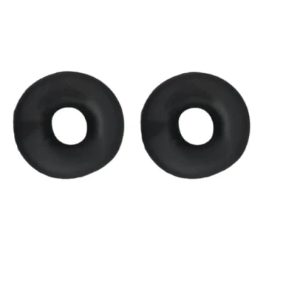 Afbeelding van 1 paar PU eiwit lederen oorkussens voor Logitech H600/H390, comfortabel en zacht om te dragen, vervangende oorkussens, zwart