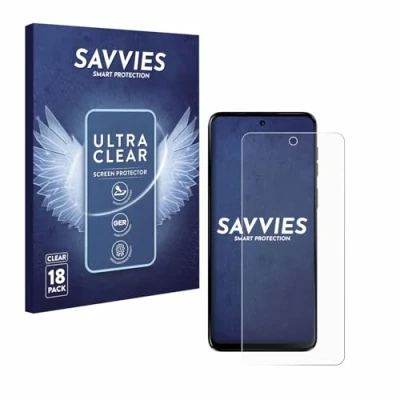 Afbeelding van Savvies Screenprotector voor Motorola Moto G55 Folie Beschermfolie transparant (18 Stuks)
