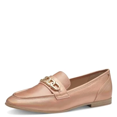 Afbeelding van s.Oliver Dames Loafer zonder hak Klassiek Elegant, champagne, 39 EU