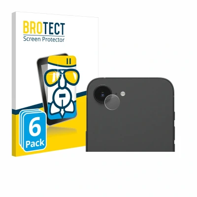 Afbeelding van BROTECT Screenprotector voor Apple iPhone 16e (ALLEEN Camera Lens) Folie Beschermfolie Beschermglas transparant (6 Stuks)