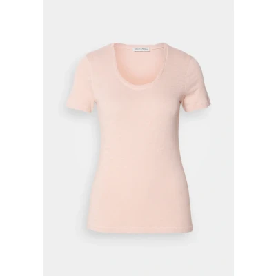 Afbeelding van Marc O&#039;Polo dames T shirt met V hals in de kleur Zalmroze, maat: S