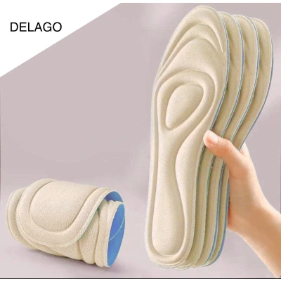 Afbeelding van Comfortabele Inlegzool Memory Foam Maat 41 Verknipbaar Op Te Maken 1 Paar Steunzool Ademend Dempend Unisex Sneakers Werkschoenen Laarzen DELAGO