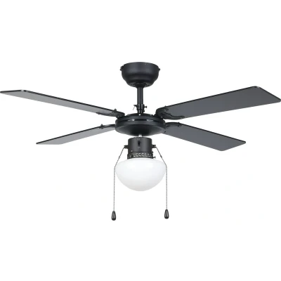 Afbeelding van EGLO Fortaleza Plafondventilator met lamp Ø 106,6 cm 3 snelheden AC longer life Zwart/Bruin