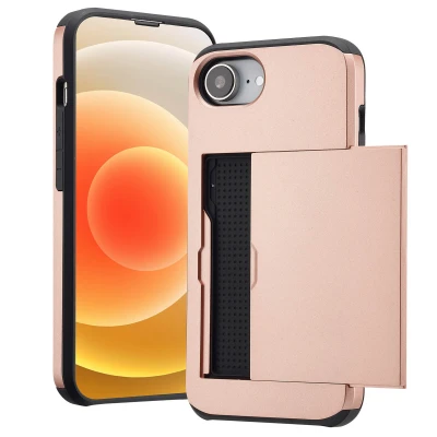 Afbeelding van imoshion Hoesje met pasjeshouder Geschikt voor iPhone 16e Backcover Rosé Goud