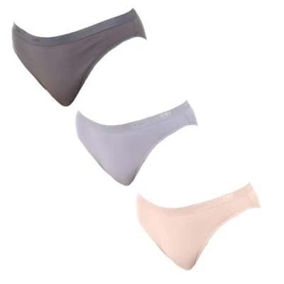 Afbeelding van DIM Pocket Brief 3 PACK Slip, Dames, Maat: 38/40, Taupe/rose/gris