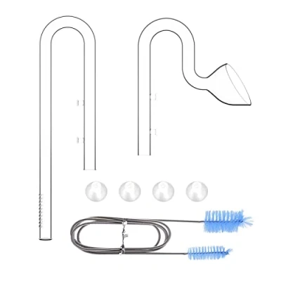 Afbeelding van FZONE Aquarium Glazen Lelie Pijp Kits met Inflow Lily Outflow (In&amp;Outlet:17 mm)
