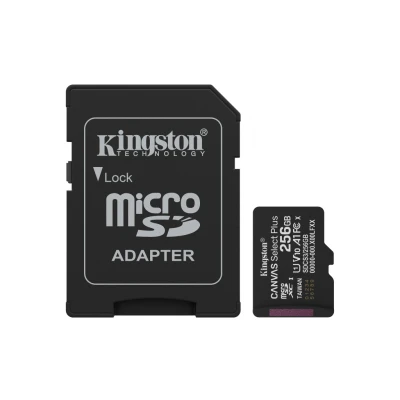 Afbeelding van Kingston Technology 256GB microSDXC Canvas Select Plus Gen3 150MB/s A1 kaart + adapter