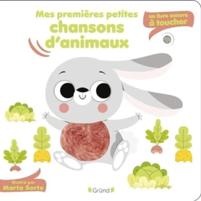 Afbeelding van Mes premières petites chansons d&#039;animaux : un Livre sonore à toucher et éveil avec 5 puces sonores matières Bébé dès 6 mois