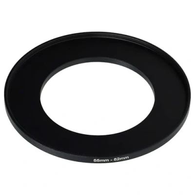 Afbeelding van vhbw Step UP filteradapter 55mm 82mm zwart geschikt voor camera Agfa, Agfaphoto, Canon, Casio, Fujifilm, Kodak, Minolta, Nikon, Olympus