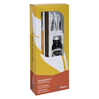 Afbeelding van Brause complete pennen set Kalligrafie 6 delige schrijf met handleiding