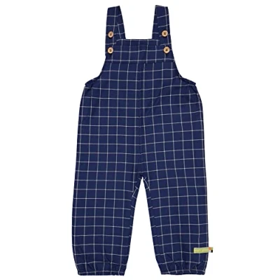 Afbeelding van loud + proud Uniseks tuinbroek, GOTS gecertificeerde broek, ultramarine, 62/68