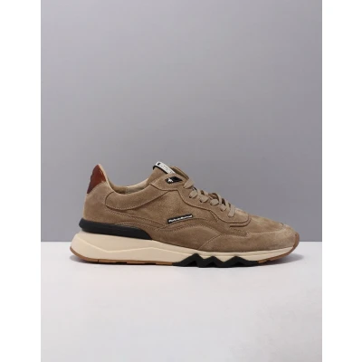Afbeelding van Floris van Bommel Zager 02 Sneakers laag, Heren, Maat: 41 1/3, Lightbrown Veloursleer