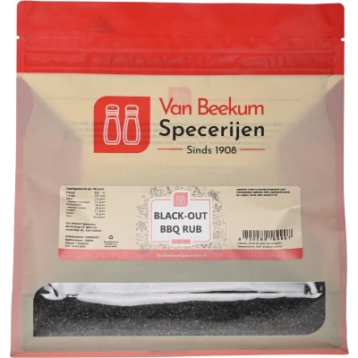 Afbeelding van Van Beekum Specerijen Black Out BBQ Rub 1 kilo (hersluitbare stazak)