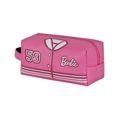 Afbeelding van Barbie Varsity Plus Brick Travel Toilettas, roze, 25 x 12 cm, Eén maat, Reistoilettas