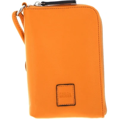 Afbeelding van FREDsBRUDER Leren Schoudertas mobiele telefoon FB Mobile Bag Melon Oranje