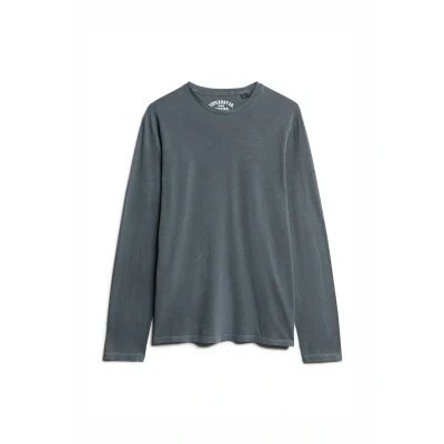 Afbeelding van Superdry Classic Essential Longsleeve, Heren, Maat: Large, Washed eclipse navy