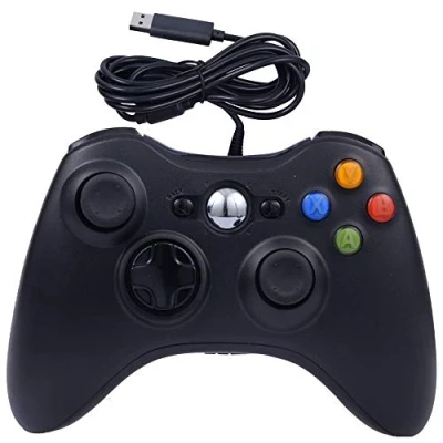 Afbeelding van Opgewaardeerd bedrade Controller gamepad voor Windows 7/8/10 Microsoft PC ondersteuning Steam Game Xbox 360 &amp; Slim, zwart