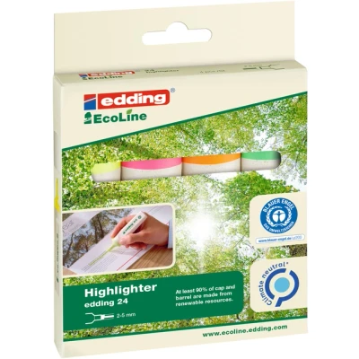 Afbeelding van Markeerstift edding 24 Ecoline assorti set à 4 stuks