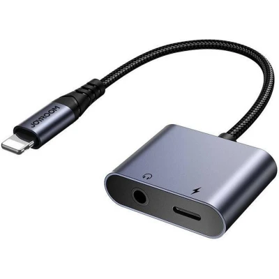 Afbeelding van JoyRoom SY L01 Audio Transfer Series 2 in 1 Call Version Adapter, Zwart