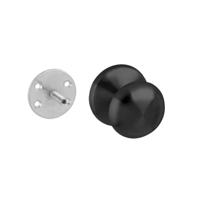 Afbeelding van Voordeurknop Rond 58 mm RVS Zwart Per Stuk
