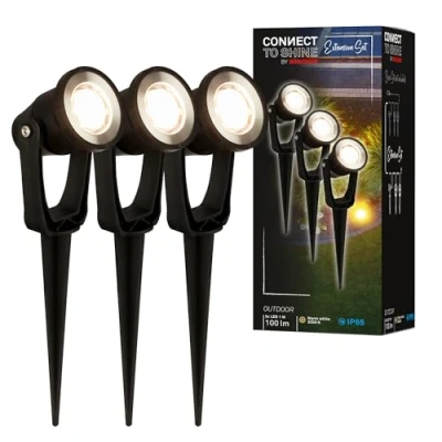 Afbeelding van Briloner LED tuinspot 3919035 Uitbreidingsset voor artikel 3918035 met grondpin Zwenkbaar IP65 22,5 x 5 6 cm Zwart gekleurd